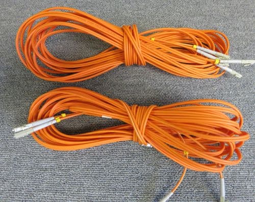 2 x Fibre Optic Cable 50/125 Orange Unknown Length