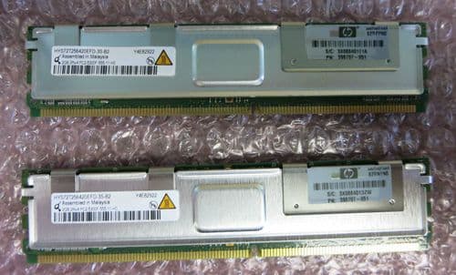 2 x HP 398707-051 2GB PC2-5300 DDR2 ECC Fully Buffered CL5 240-Pin DIMM Memory