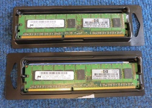 2 x HP Micron MT18JSF25672AY-1G4D1 2GB PC3-10600 DDR3-1333MHz ECC 501540-001