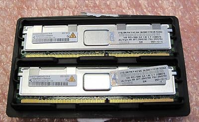 2 x IBM 1Gb 2Rx8 PC2-5300f-55-11-80 39M5784 39M5785 38L5903