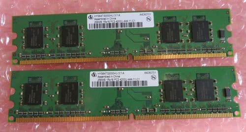 2 x Infineon HYS64T3200HU-3.7-A 256MB PC2-4200U 1Rx4 DDR2-533MHz CL4 240-Pin RAM