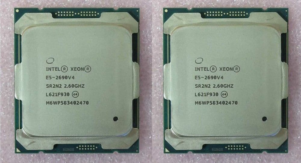 2 x Intel Xeon 14-Core E5-2690v4 2 6GHz 35MB Cache LGA2011-3 CPU ...