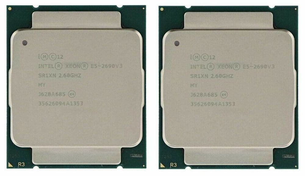 2 x Intel Xeon E5-2690v3 2 6GHz 12-Core 30MB 9 6GT/s SR1XN Server CPU ...