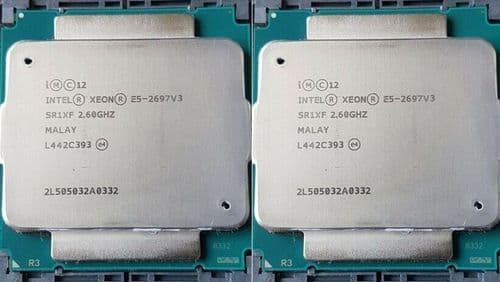 2 x Intel Xeon Fourteen-Core Processor E5-2697V3 2.60GHZ 35MB 9.6GT/S CPU SR1XF