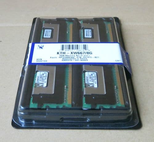 2 x Kingston KTH-XW667/2G Dual Specific Memory 1GB 2Rx8 PC2-5300F DDR2 System (1)