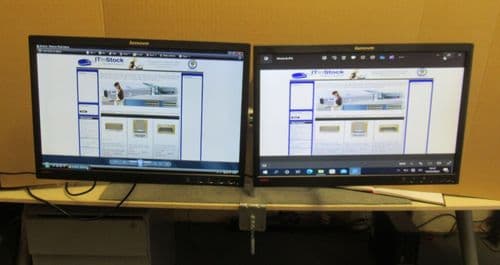 2 x Lenovo ThinkVision LT2252PWA 2572MB1 22" LCD TFT LED Monitor With Dual Stand