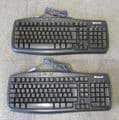 2 x Microsoft X800469-276 PS/2 Wired Black UK QWERTY 107-keys Basic Keyboard