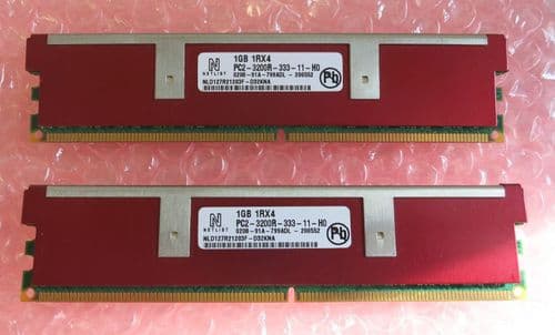 2 x Netlist NLD127R21203F-D32KNA 1GB 1Rx4 PC2-3200R-333 Internal Desktop Memory
