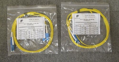 2 x New B3 Ultra Bend Insensitive 2M LC-SC Duplex 8.3/125 SM Fiber Optic Cable