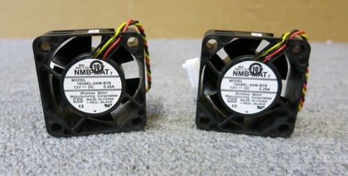 2 x NWB-MAT 1608-04W-B79 Cooling Fans 12V 3.8W 40 x 40 x 20 mm 3 Pin