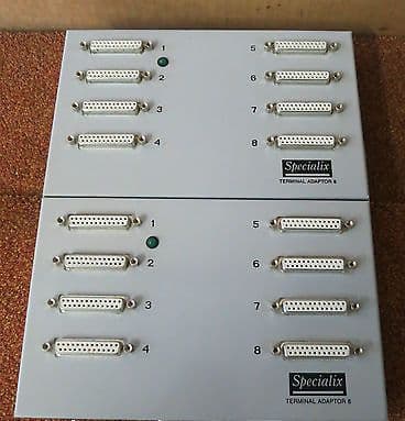 2 x SPECIALIX 00-029000-A TERMINAL ADAPTOR 8 DB25F 8 Female Db25 Ports