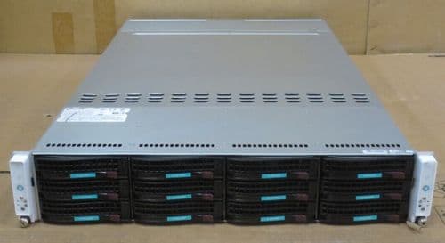 2 x Supermicro CSE-827 2 x Node 4x E5-2630v3 128GB Ram 12x3.5" X10DRT-H Server - 403962848141
