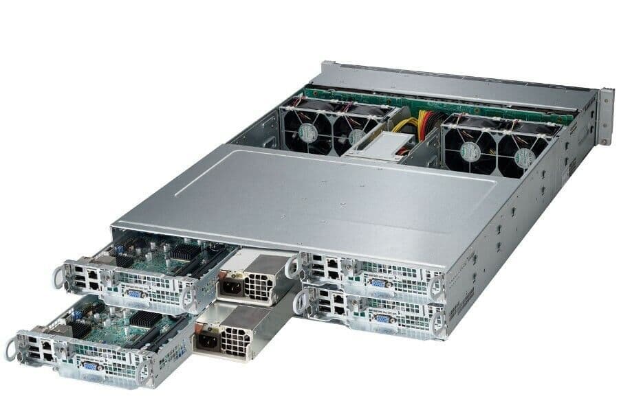 Supermicro Rack Server 2 x Supermicro SuperServer 2028TP-HC0R 4-Node Server X10DRT-P custom spec