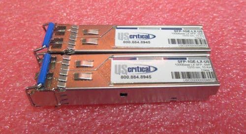 2 x US Critical SFP-10E-LX-US 1000Base-LX 10km 1310mm SFP Transceiver Module