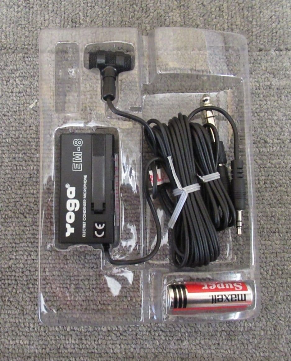 2 x Yoga EM8 Battery Powered Back Electret Stereo Condenser Clip