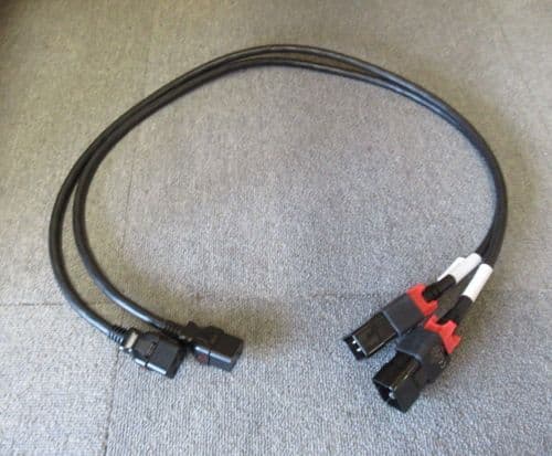 2 x Zonit zLock-zC20-12-aC19-1.2m IEC Dual Locking Cable 1.2M Black C20 To C19