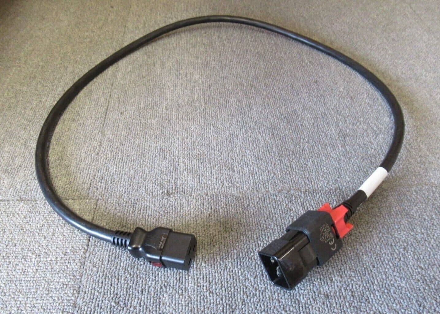 2 x Zonit zLock-zC20-12-aC19-1 2m IEC Dual Locking Cable 1 2M Black C20 ...