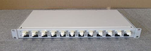 24 Port 19" 1U 12 Loaded LC Duplex Multimode Rackmount Fibre Patch Panel White