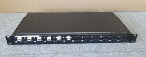 24 Port 19" 1U 6 Loaded LC Duplex Multimode Rackmount Fibre Patch Panel Black