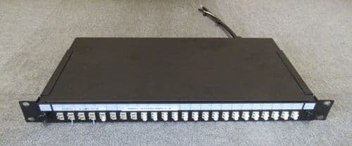 24 Port 1U 19" LC Loaded Duplex Fibre Patch Panel Black