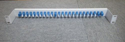 24 Port 1U 19" ST adapter Optical Fibre Patch Panel Loaded