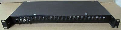 24-Port 1U Rackmount Fiber Patch Panel Black, Rack, Chassis Network Equipment