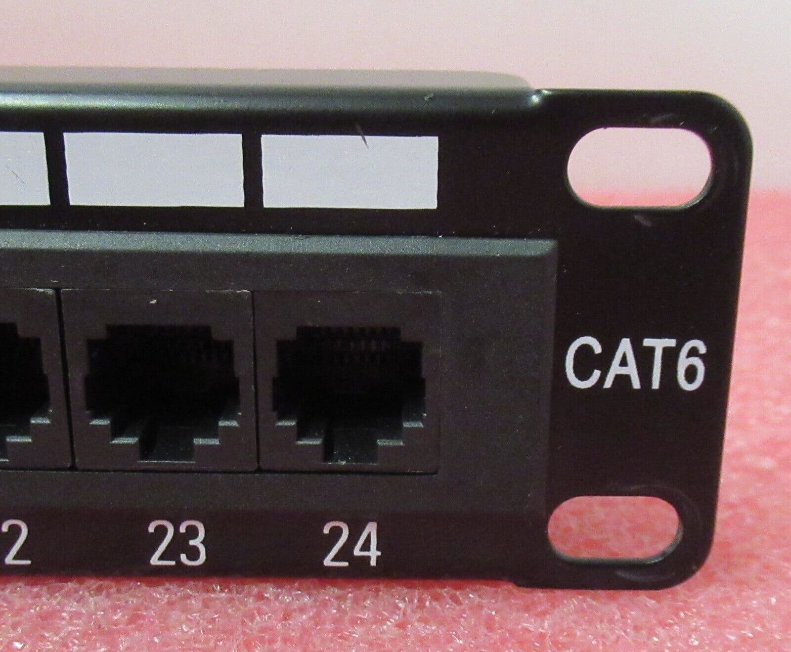 24 Port Cat6 RJ45 Ethernet Rear Punch Down Patch Panel 1U 19