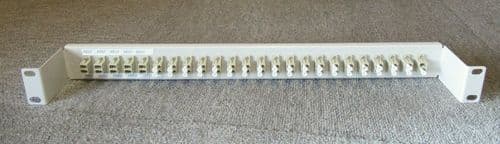 24 Port LC Standard Style 1U 19" Fibre Single Mode Adapter Patch Panel White