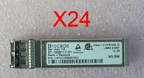 24x Brocade 8Gb 850nm 300m LC MMF SFP Transceiver 57-1000117-01 XBR-000163