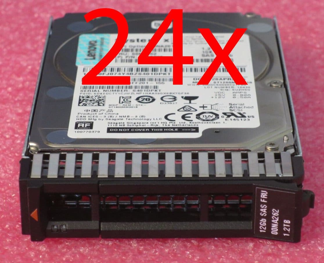 NEW Lenovo Storage DE 01PG635 4XB7A14112 2.5 1.2TB 10K SAS 12G HDD