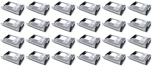 24x NEW Dell 1.6TB 2.5" SAS 12G MU SSD JN98X 400-AZIT + G14 3.5" Hybrid Caddy