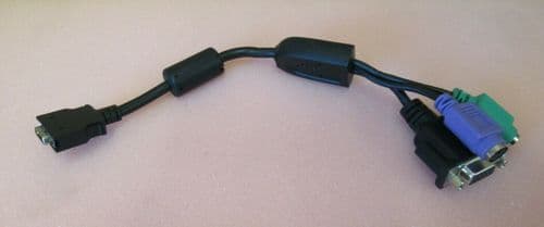 260mm Mini-HDMI To VGA / PS2 Convert Cable Black (1)