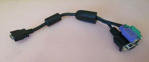 260mm Mini-HDMI To VGA / PS2 Convert Cable Black