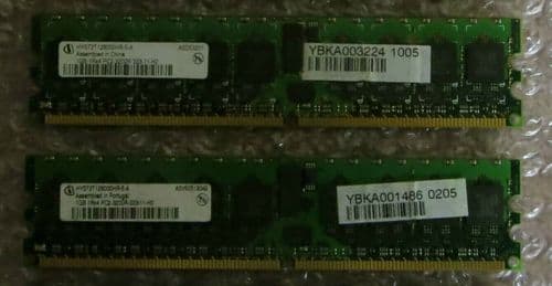 2GB 2x 1GB MEMORY DDR2 PC2-3200R 400MHz HYS72T128000HR-5-A PowerEdge 1800 1850