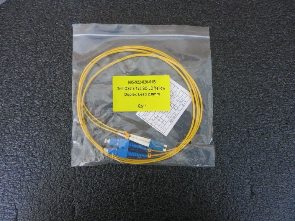 2M SC-LC Duplex Cable OS2 9/125 Fibre Channel Patch Lead 005-922-020-01B
