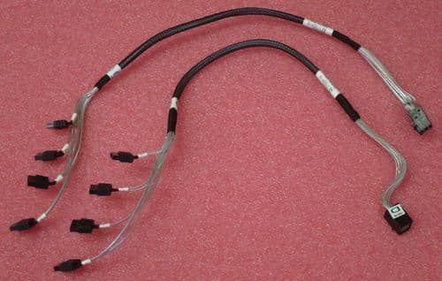 2x Amphenol Internal Mini-SAS HD SFF 8643 to 4x SATA 6G 51cm Cable RHS36-1894