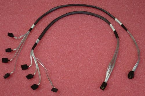 2x Amphenol Internal Mini-SAS HD SFF 8643 to 4x SATA 6G 69cm Cable RHS36-1895
