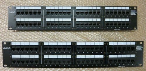 2x Avaya 48-Port 100Base-TX 2512 CAT5 PS Modular Jack Panel, PNL-2512CAT5PS2-48