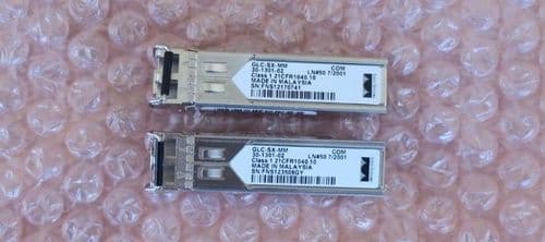 2x Cisco GLC-SX-MM 1000Base-SX SFP Fibre Channel Transceiver Module 30-1301-02