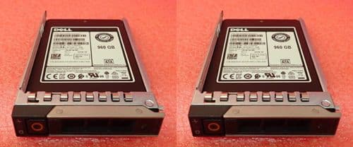 2x Dell 960GB SSD SATA MU Mixed-Use MLC 2.5" DD4G0 SM863A + 14t/15th Gen Caddy