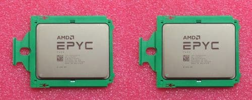 2x Dell AMD EPYC 7402 24Core 2.8GHz 128MB Cache 180W CPU Processor 100-000000046