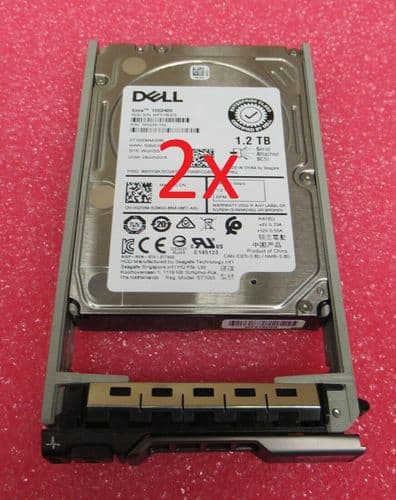 2x Dell G2G54 - 2.5" 1.2TB 10K 12Gbps 512N SAS Server Hard Drive HDD In Caddy
