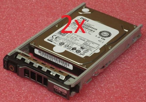 2x Dell Poweredge 1.2TB 10K SAS 12G 2.5" 12Gb/s HDD 01M0D In 12th/13th Gen Caddy