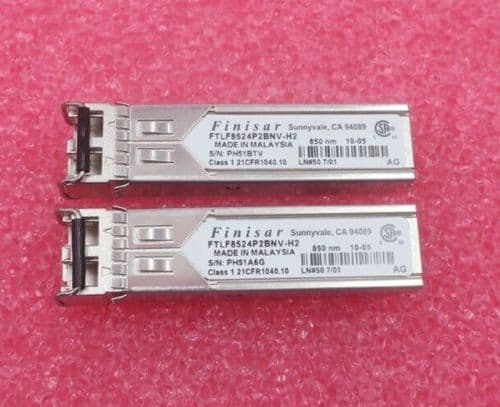 2x Finisar 4Gb/s 1000Base-SX LC 850nm SFP Transceiver Modules FTLF8524P2BNV-H2