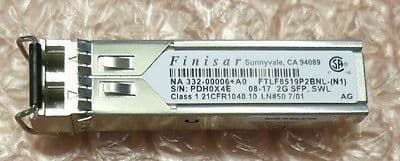 2x Finisar FTLF8519P2BNL 850nm GBIC 2GB 1000Base-SX SFP Transceiver Module