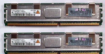 2x HP Original 1Gb PC2-5300F DDR2 SDRAM DIMM ECC HP DL360 G6 DL380 G5 398706-051