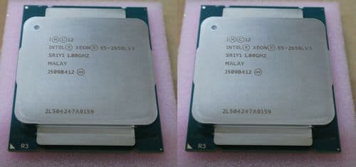 2x INTEL E5-2650L v3 12 CORES XEON SR1Y1 PROCESSOR 1.8GHZ 30MB LGA2011 CPU