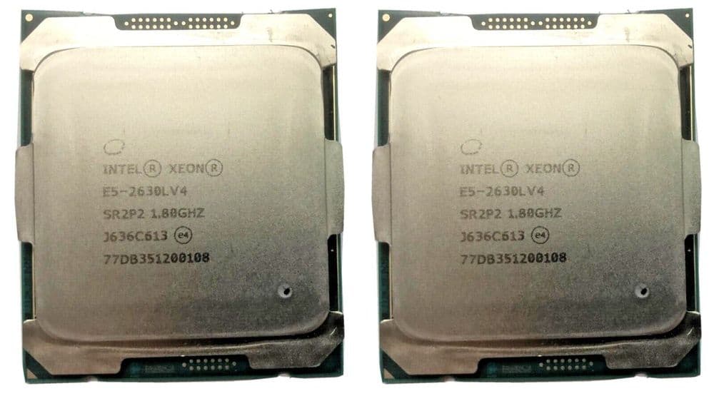 2x Intel Xeon E5-2630Lv4 10Core 1 8GHz 25MB 8GT/s QPI SR2P2 Server CPU ...