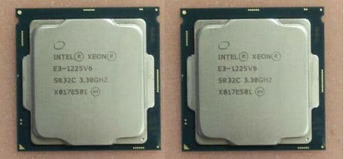 2x Intel Xeon Quad Core E3-1225V6 8MB 3.30GHz Server Processor CPU SR32C LGA1151