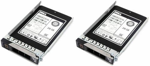 2x New Dell 240GB 2.5" SATA 6Gb/s 3D MLC NAND SSD MZ7LM240HMHQ0D3 24RW7